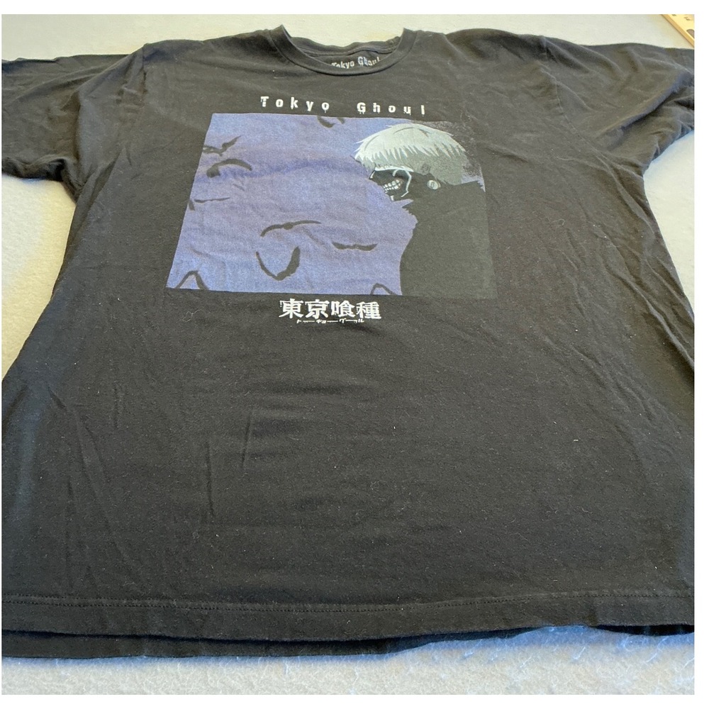Tokyo Ghoul Funimation T-Shirt Ken Kaneki Graphic Blk Cotton XL Anime Streetwear